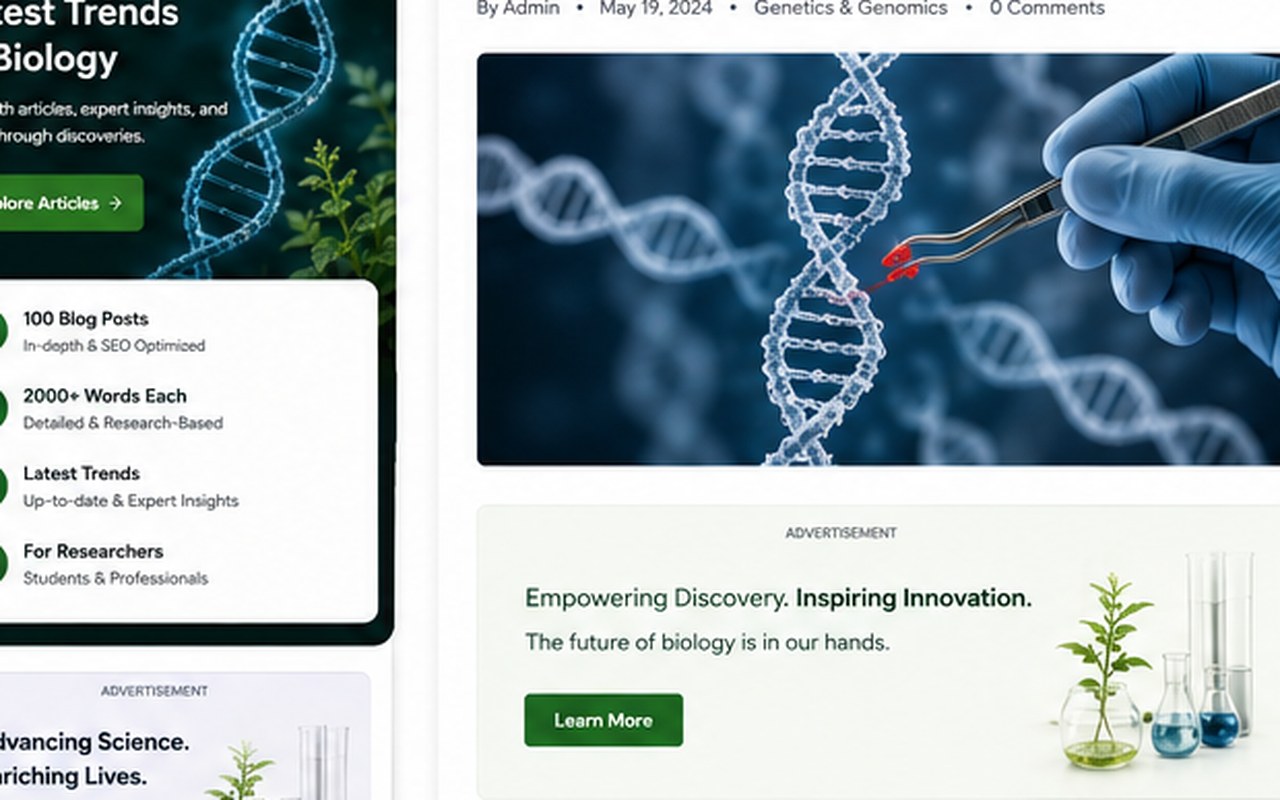 CRISPR and the Future of Gene Editing: New Technologies Reshaping Biological Research — biology research illustration